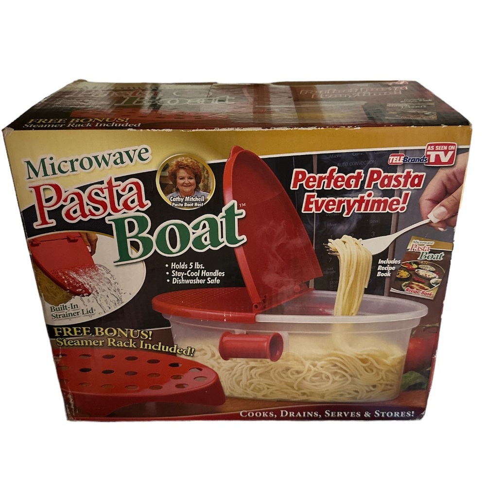 Microwave PASTA BOAT Cooker As Seen On TV Perfect Pasta
